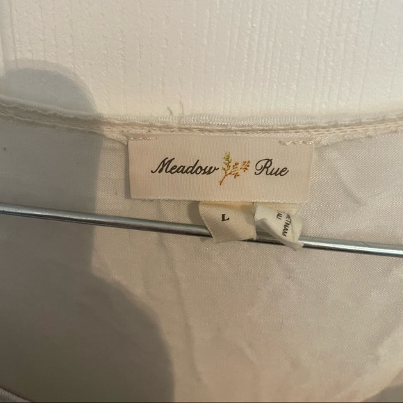 Anthropologie Meadow Rue Long Sleeve Colour block Beige Cream Size Large - Picture 2 of 6